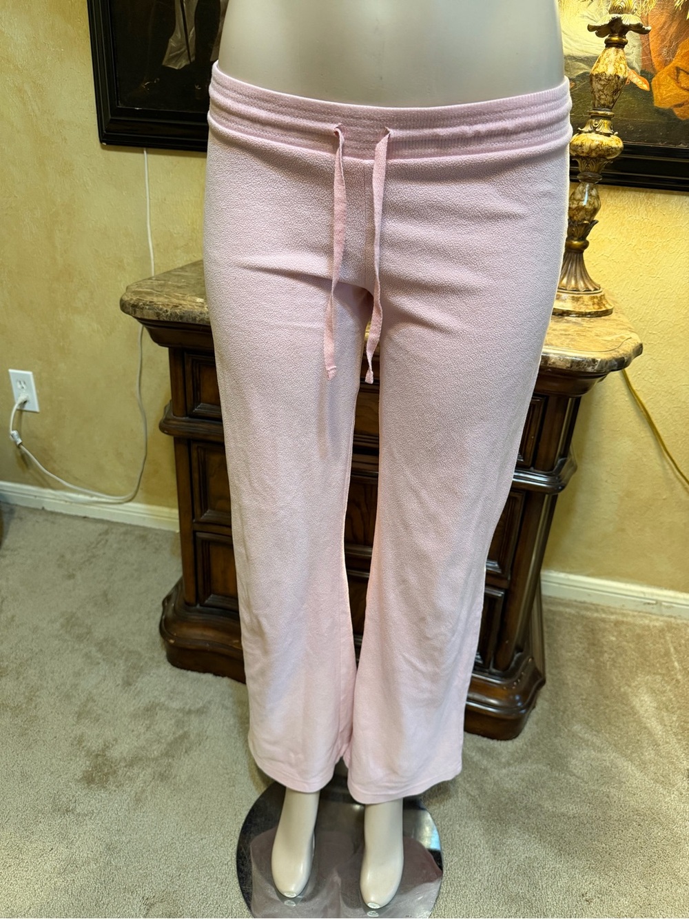 Women's Light Pink Drawstring Lounge Joggers - Picture 1 of 7